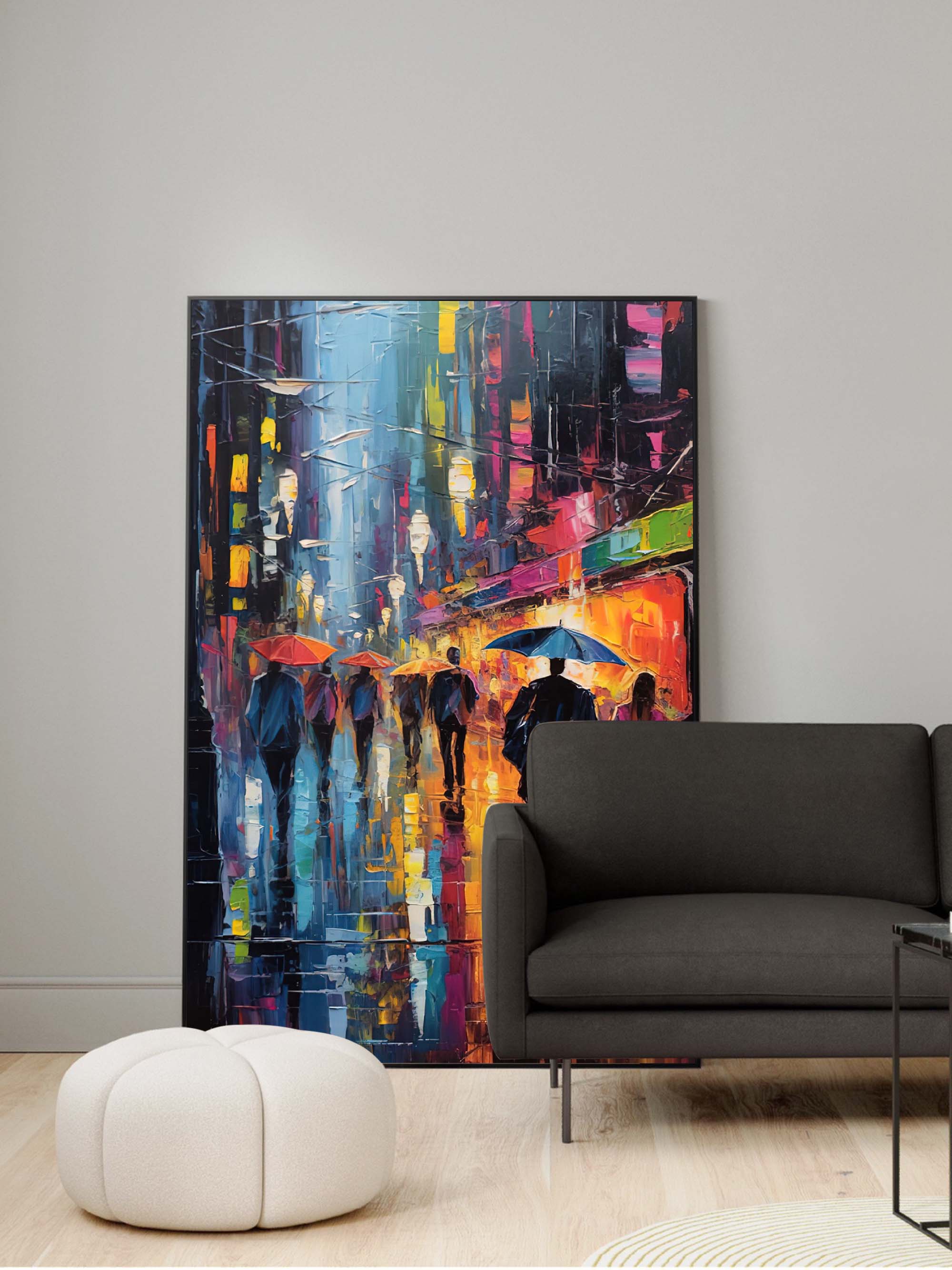 Wall Art Impasto Architecture Vibrant Pop
