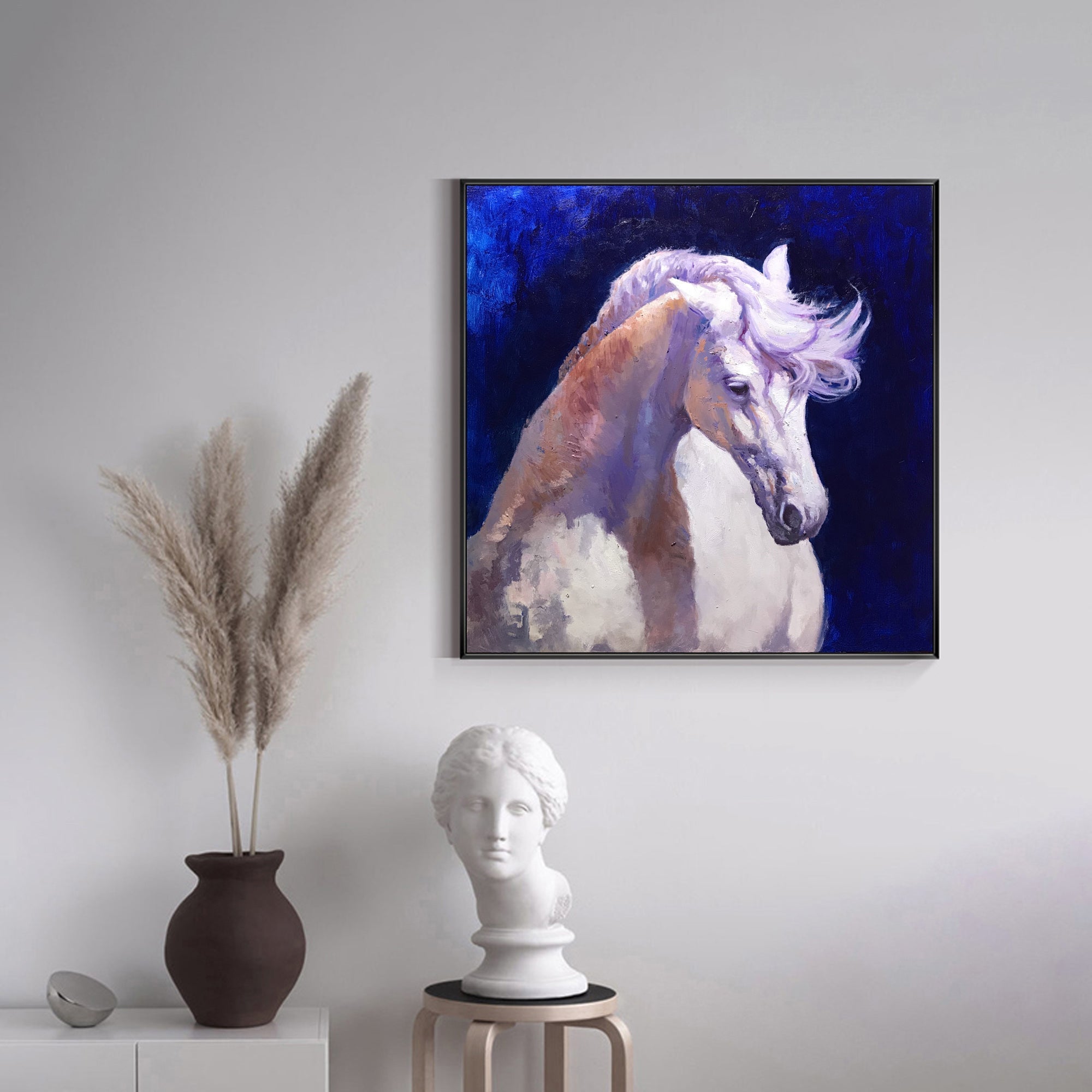 White Horse Portrait Painting ANH25 - Neutralighting