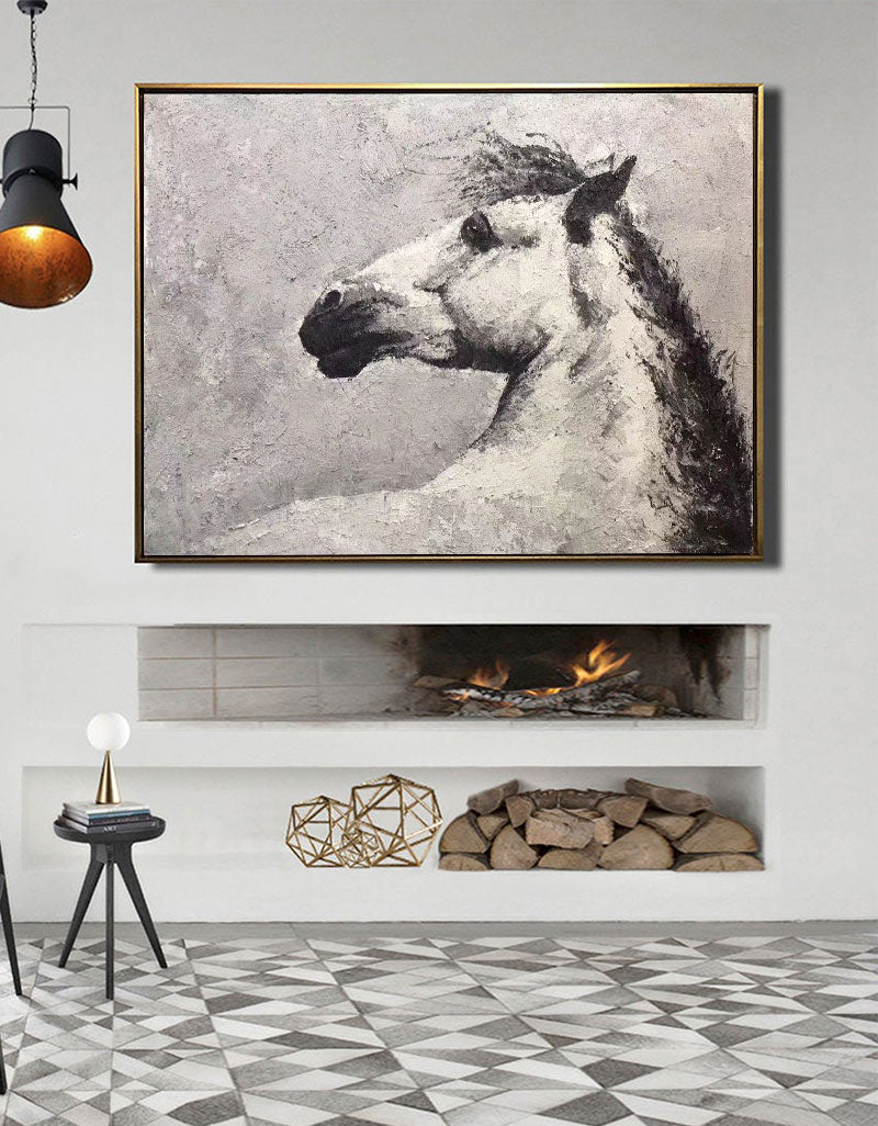 Gray Horse Abstract Art ANH21 - Neutralighting