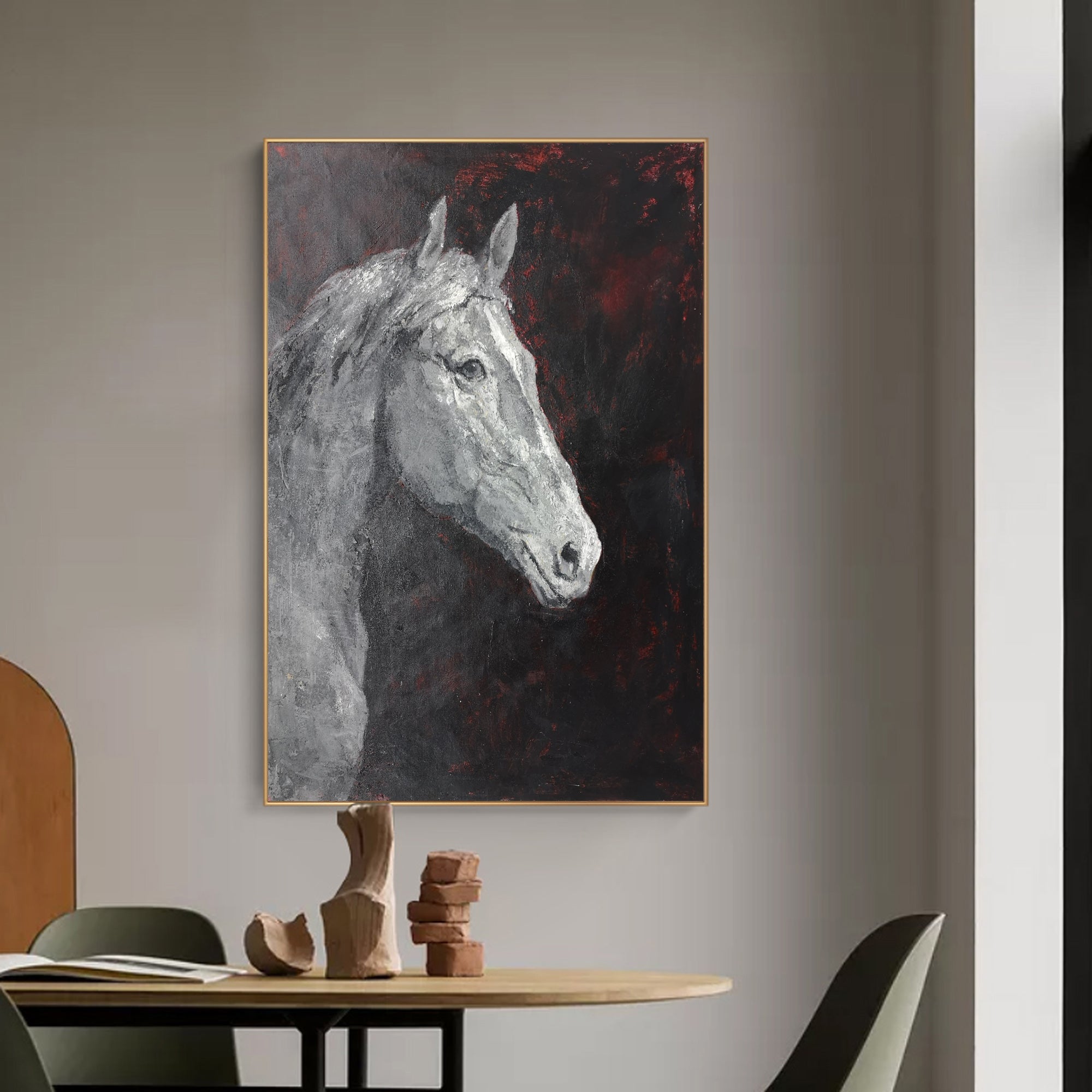 Modern Horse Portrait Art ANH28 - Neutralighting