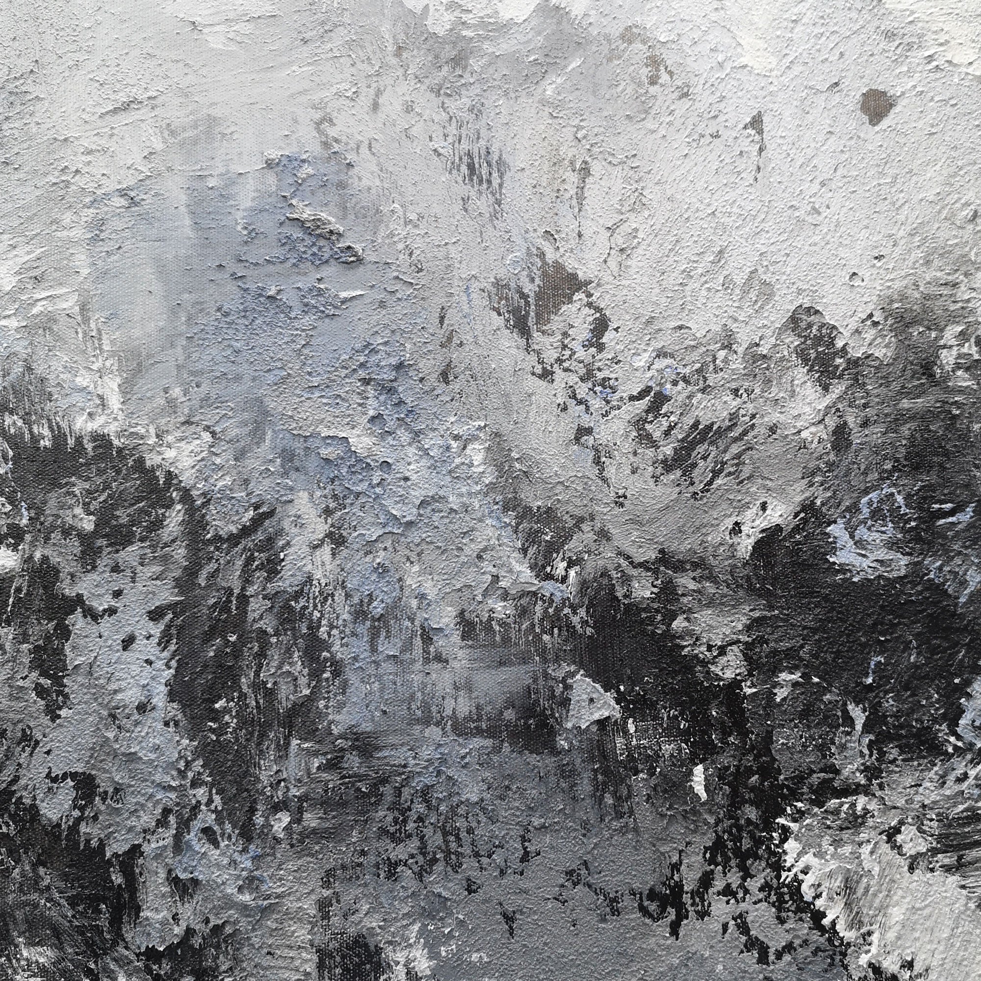 Grey White Abstract Painting