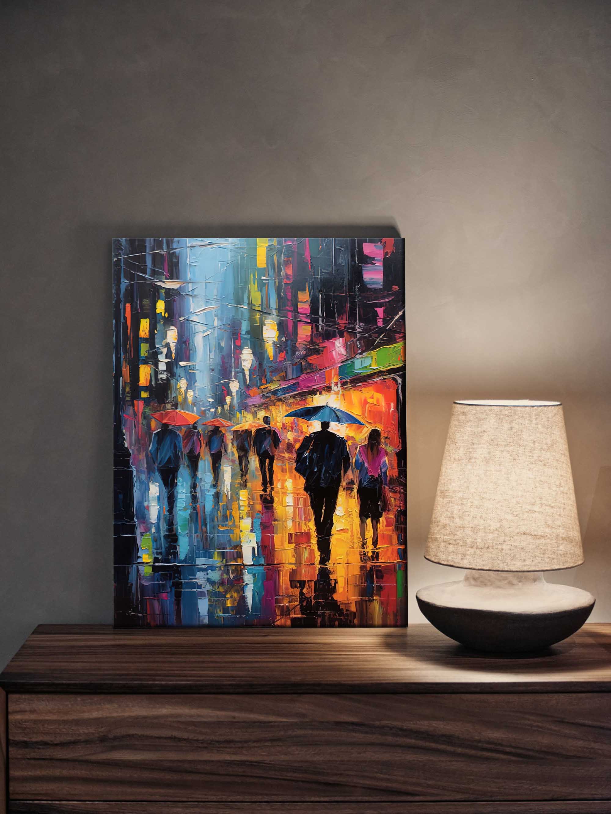 Wall Art Impasto Architecture Vibrant Pop