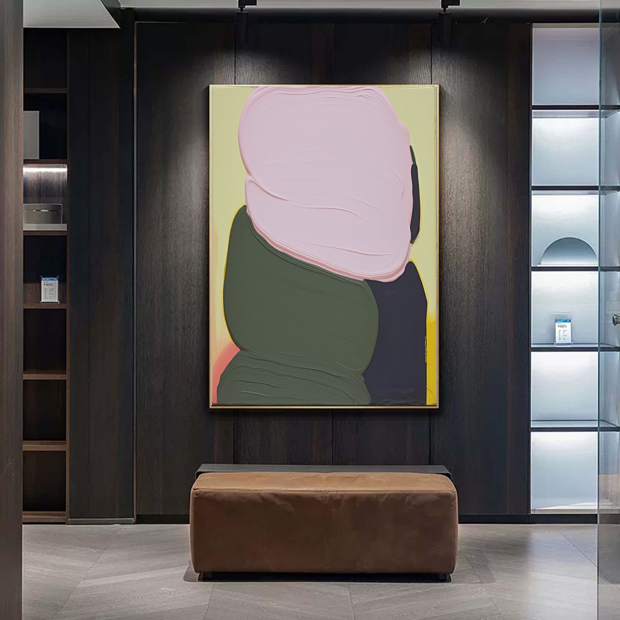 Wall Art Minimalist Composition Overlapping Green Scandinavian