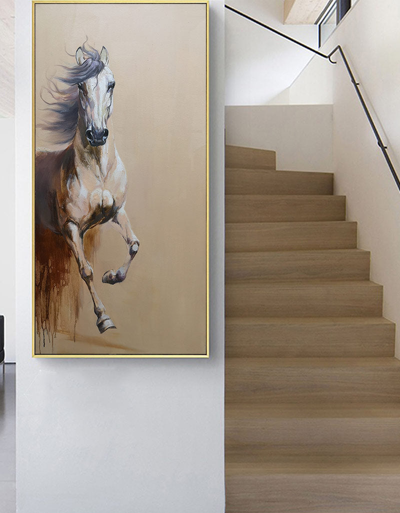 Brown Horse Abstract Art ANH14 - Neutralighting