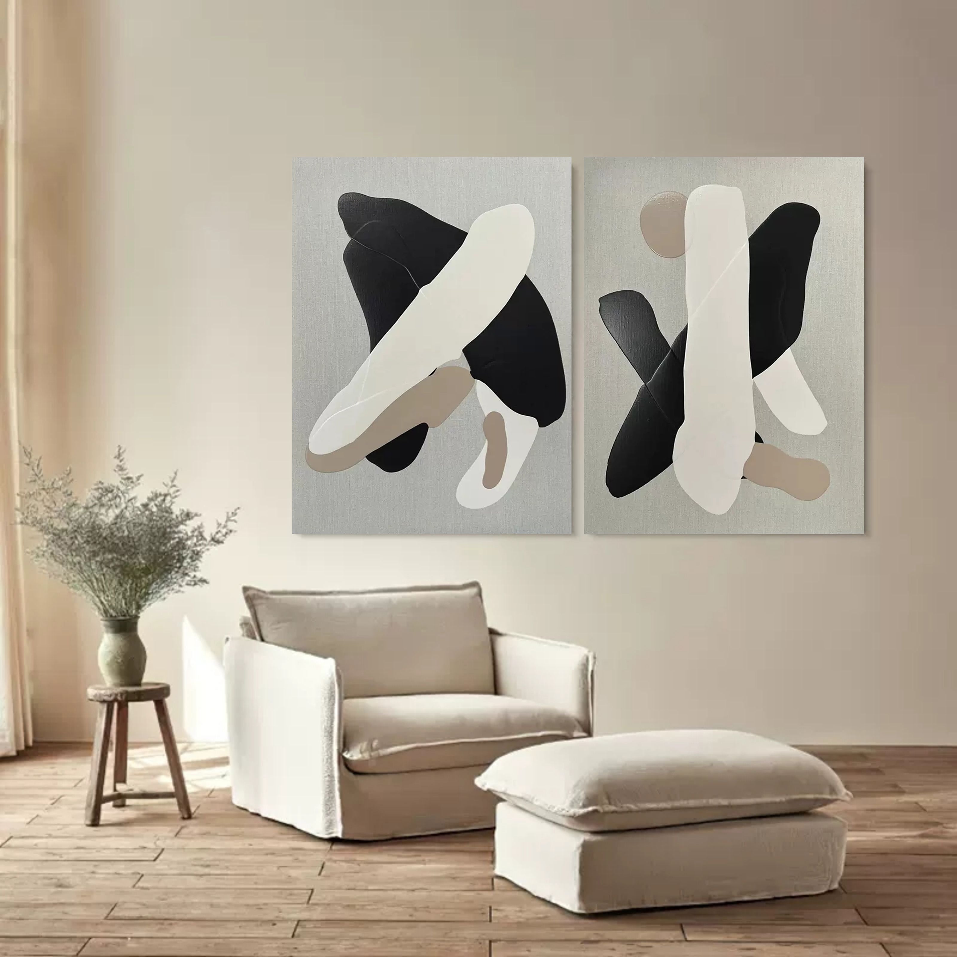 Abstract Painting Set Of 2 SP072 - Neutralighting