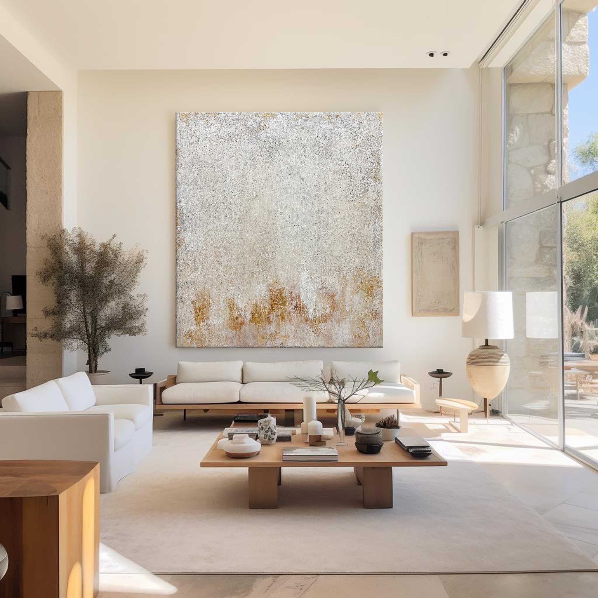 Beige Minimalist Painting