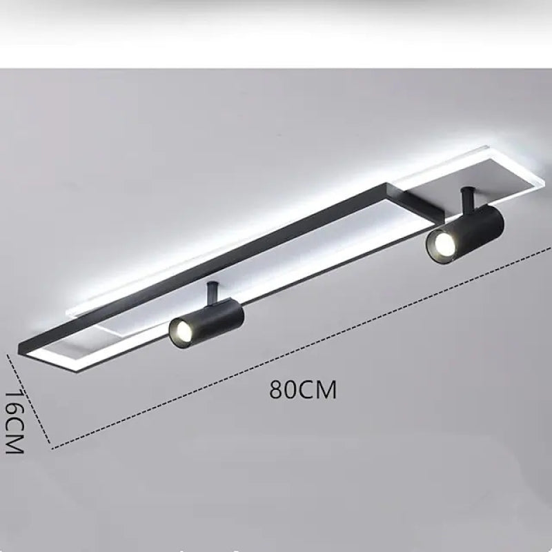 Arisha Modern Rectangular Adjustable Ceiling Spot Light, Black - Neutralighting