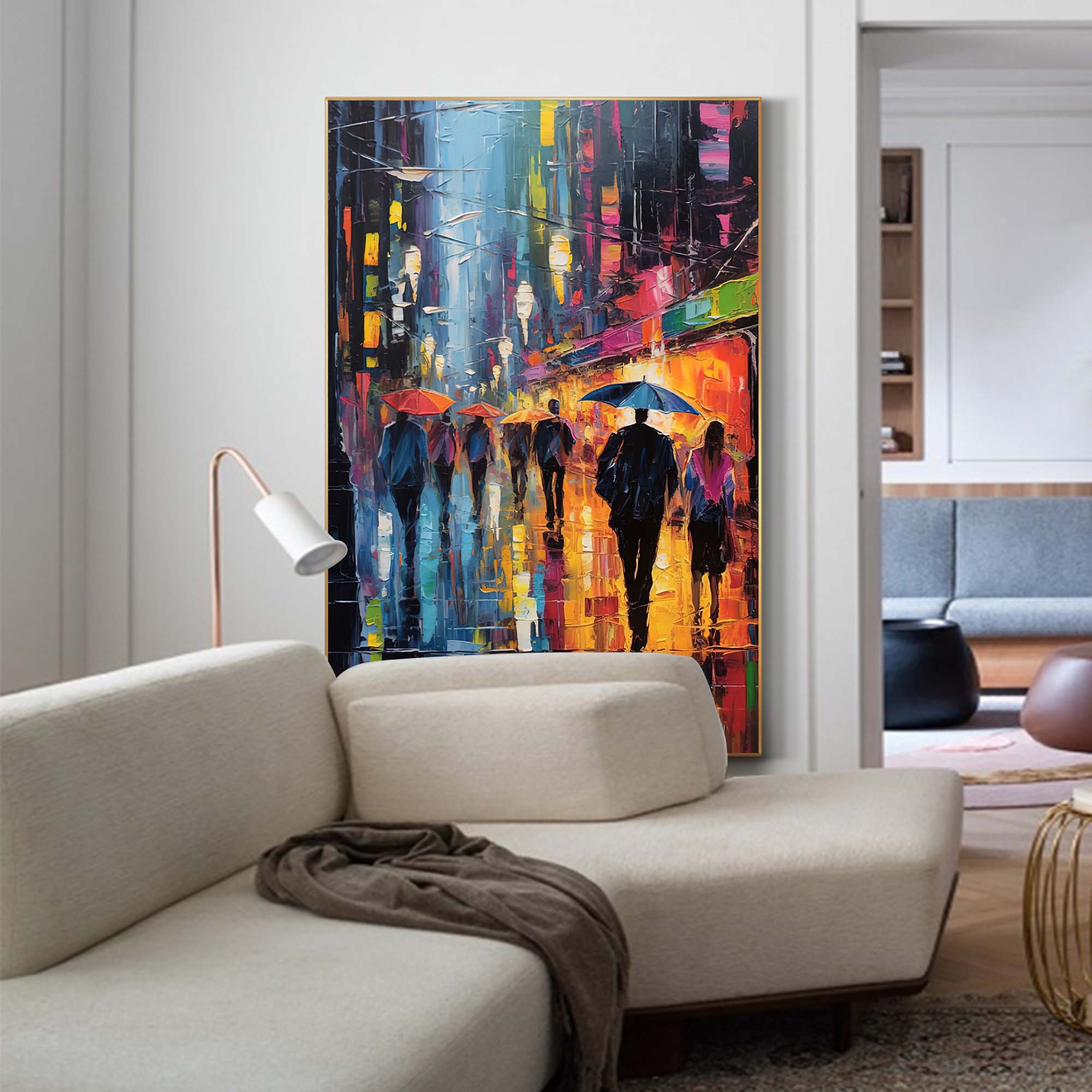 Wall Art Impasto Architecture Vibrant Pop