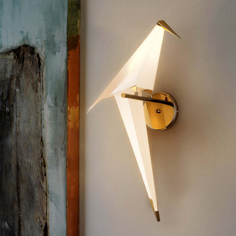 Arisha Wall Lamp Bird Vintage/Art-Deco, Metal/Acrylic, Bedroom - Neutralighting