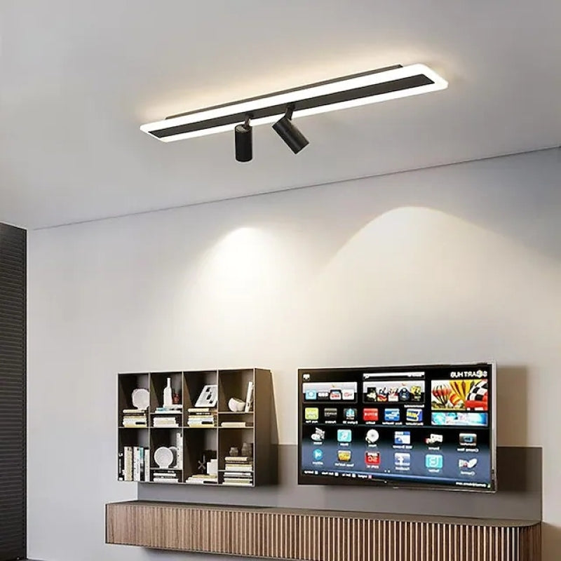 Aim Minimalist Double-linear Ceiling Light Spotlight, Black - Neutralighting