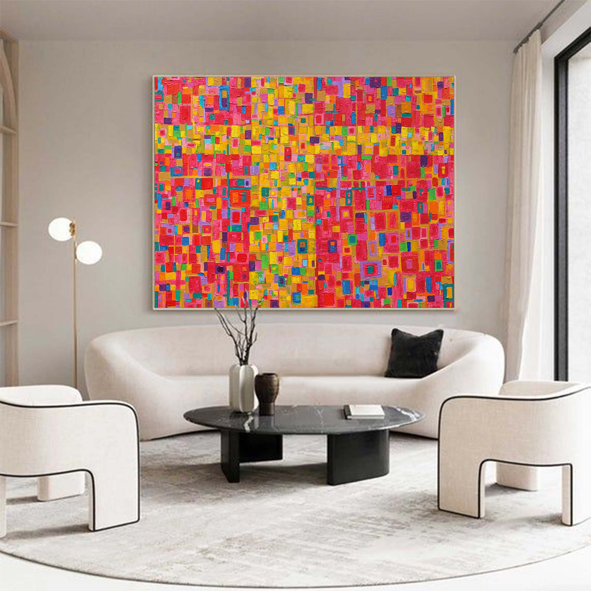 Wall Art Abstract Minimalist Bold Color