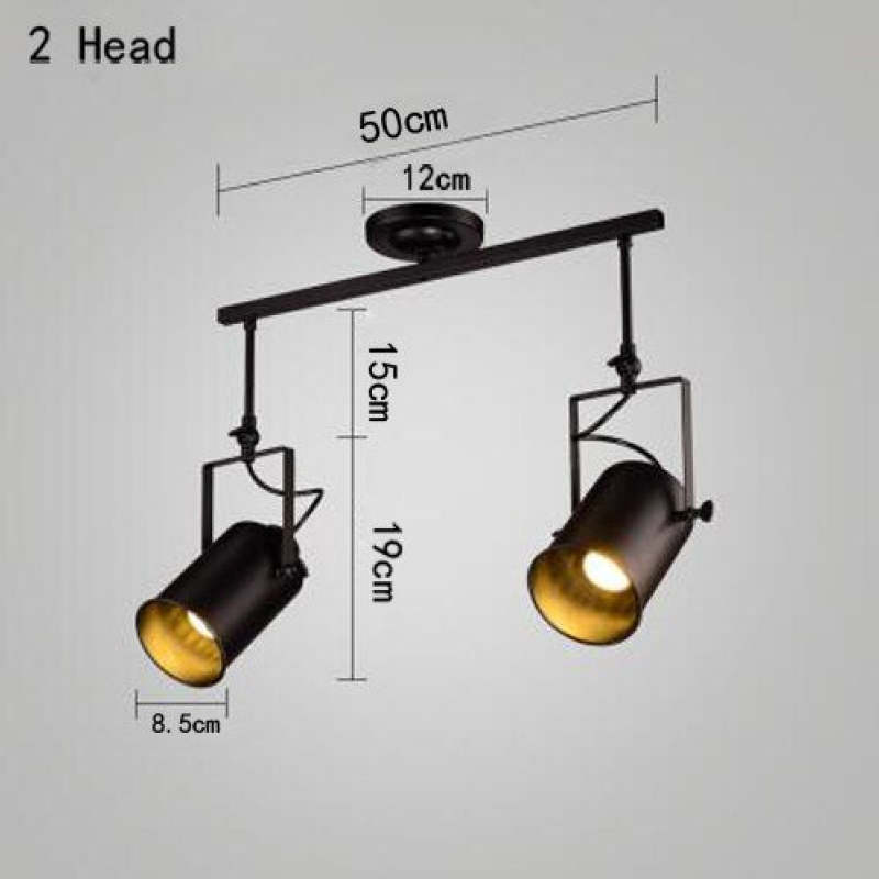 Silva Vintage Adjustable Semi-Flush Mount Ceiling Light, Black - Neutralighting