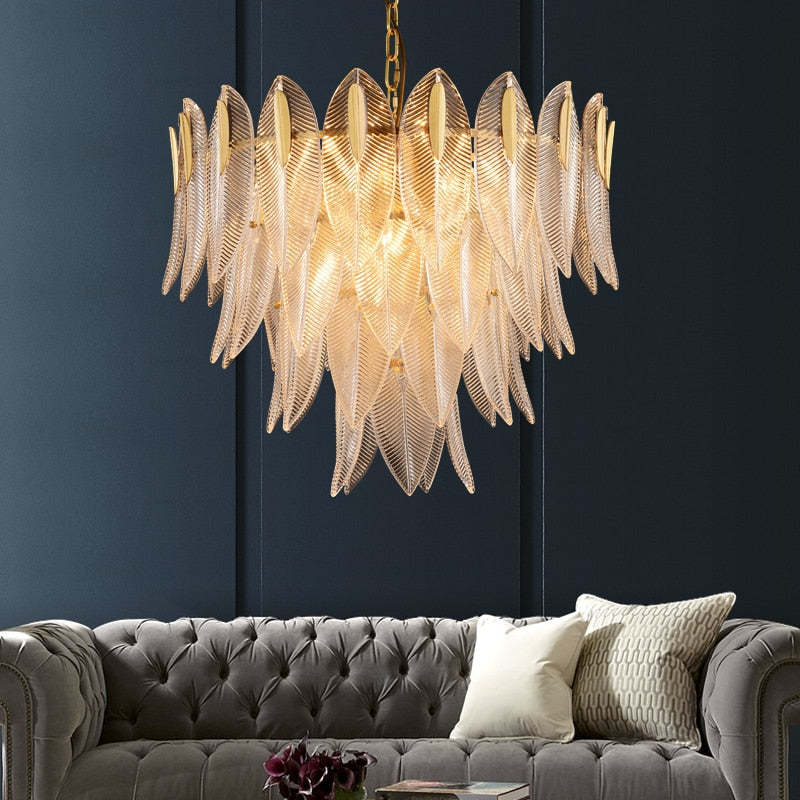 Kristy Modern Gold Feather Chandelier, 3 Style - Neutralighting