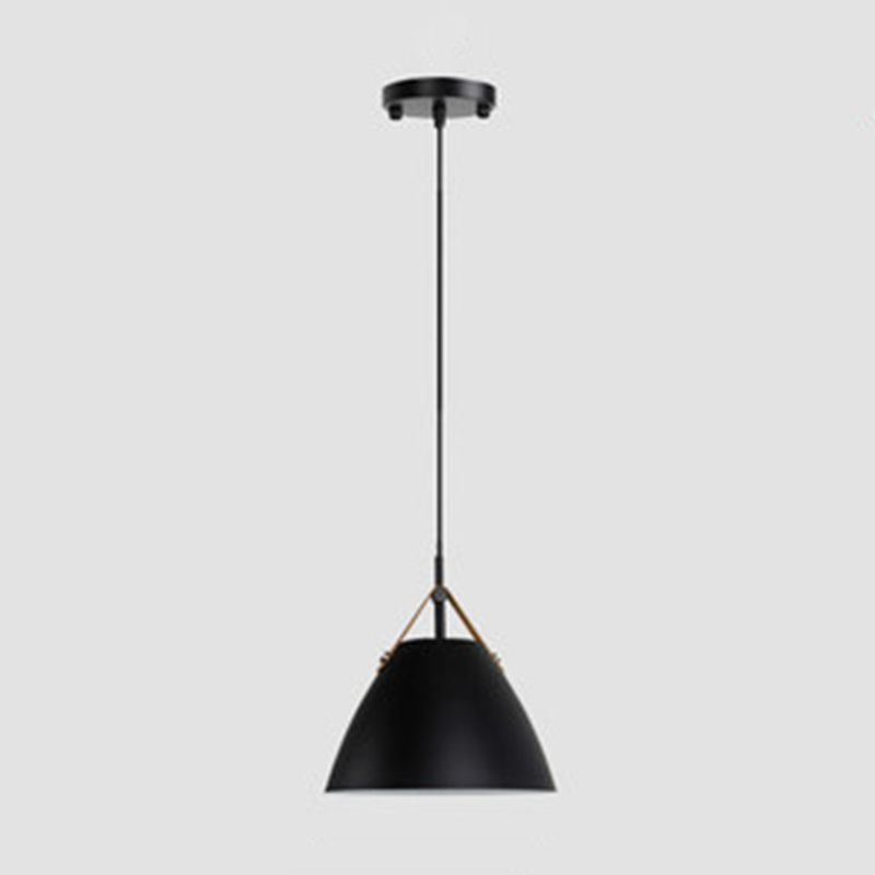 Valentina Modern Frisbee Shaped Metal Pendant Light, Black/White - Neutralighting