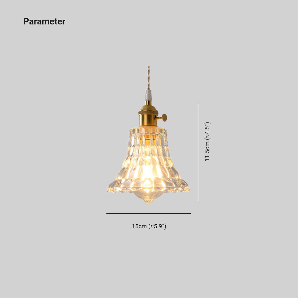 Valentina Art Deco Blown Brass & Glass Pendant Light, 7 Styles - Neutralighting