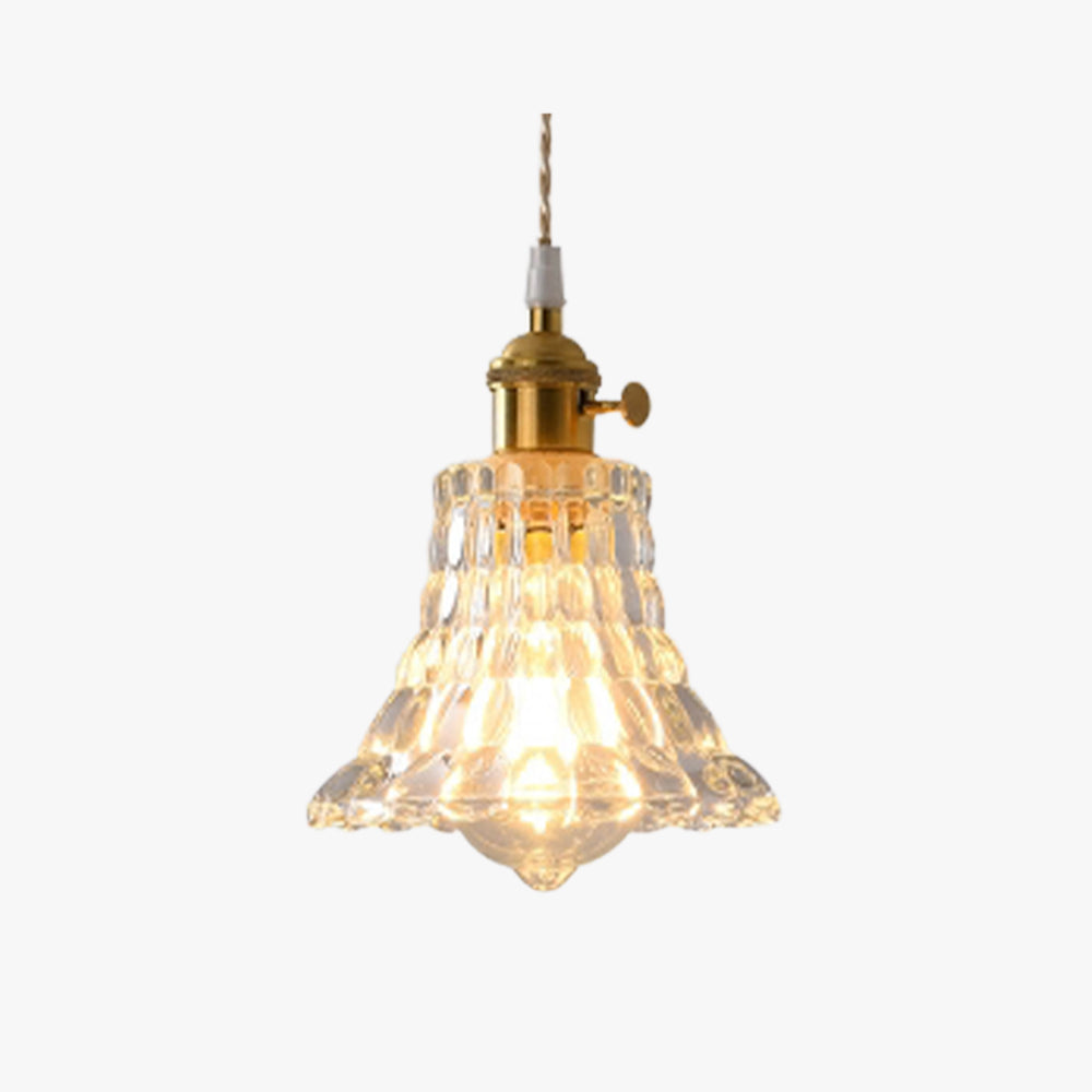 Valentina Art Deco Blown Brass & Glass Pendant Light, 7 Styles - Neutralighting