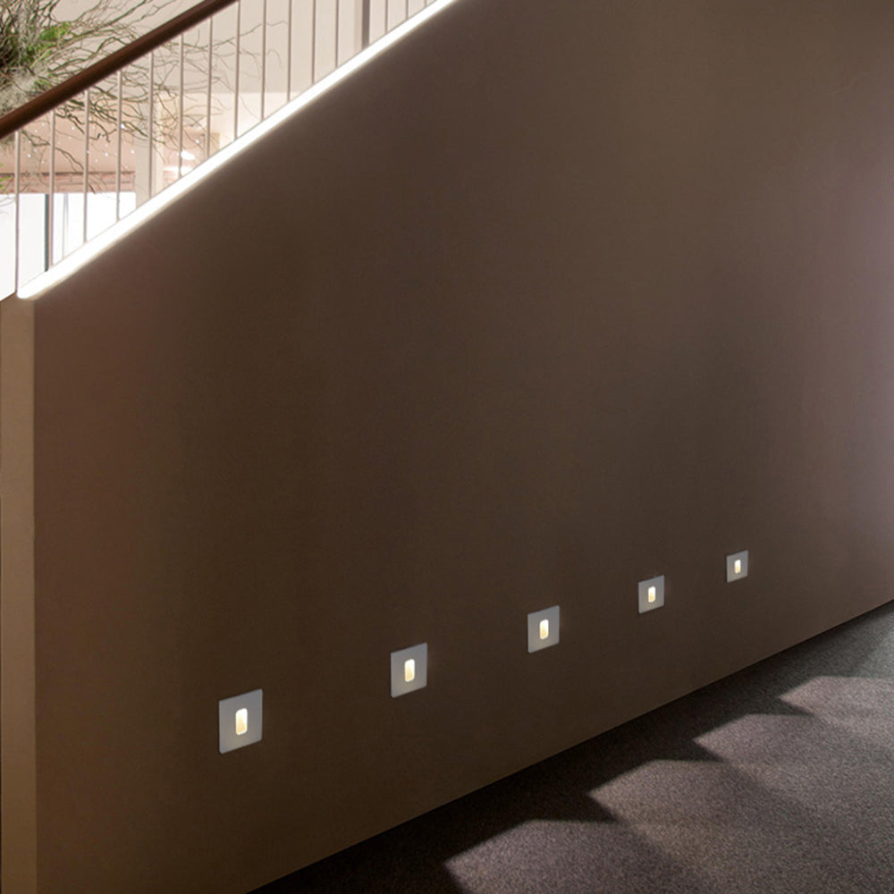 Ray Modern Metal Square/Circular Outdoor Deck/Step Light, Black - Neutralighting