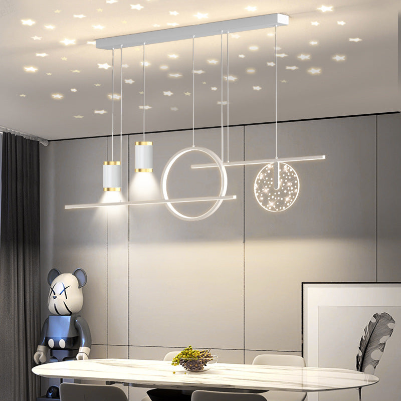 Arisha Modern Metal Starry Pendant Light, Black/White/Gold - Neutralighting