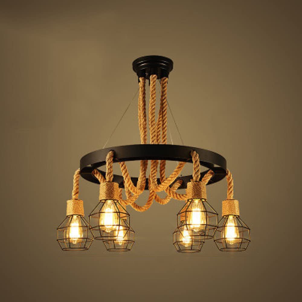 Epoch Retro Industrial Globe Chandelier Black Metal Bar/Living Room - Neutralighting