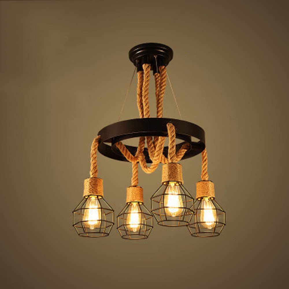 Epoch Retro Industrial Globe Chandelier Black Metal Bar/Living Room - Neutralighting