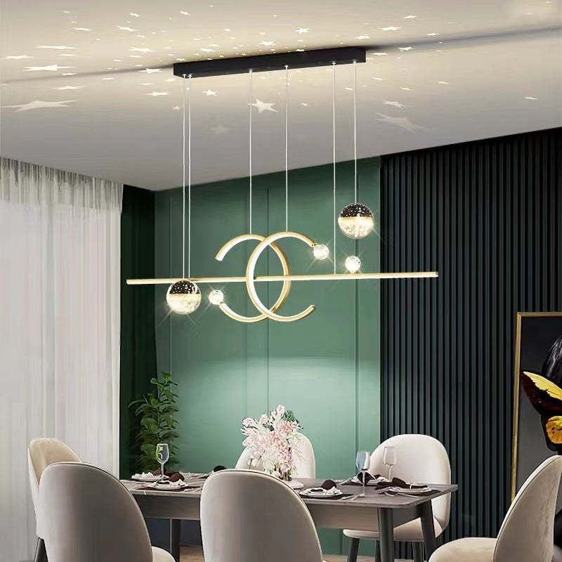 Arisha Pendant Light Double-C, Gold/Black Starry-sky - Neutralighting