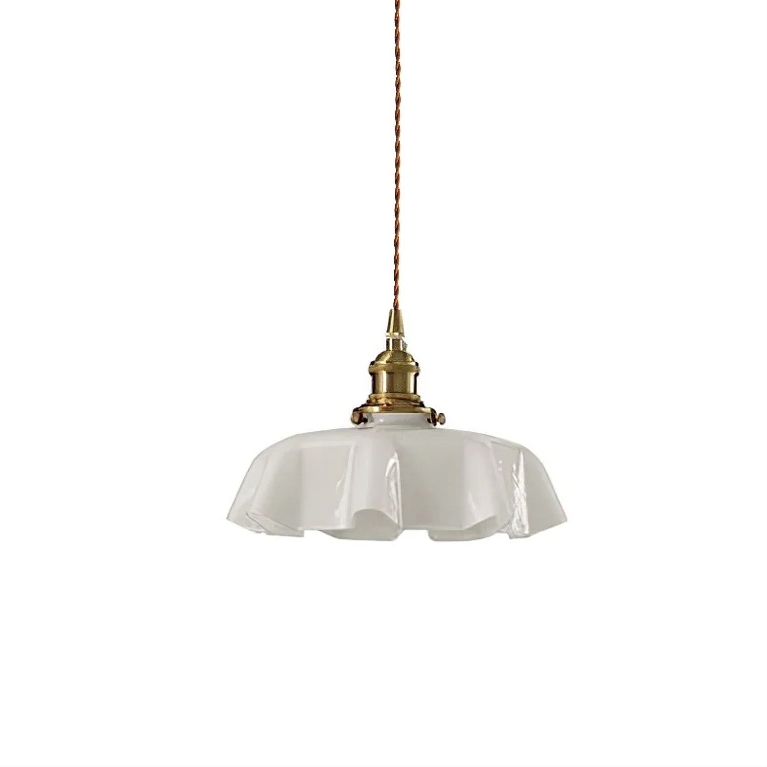 Civen Farmhouse Ruffled Pendant Light - Neutralighting