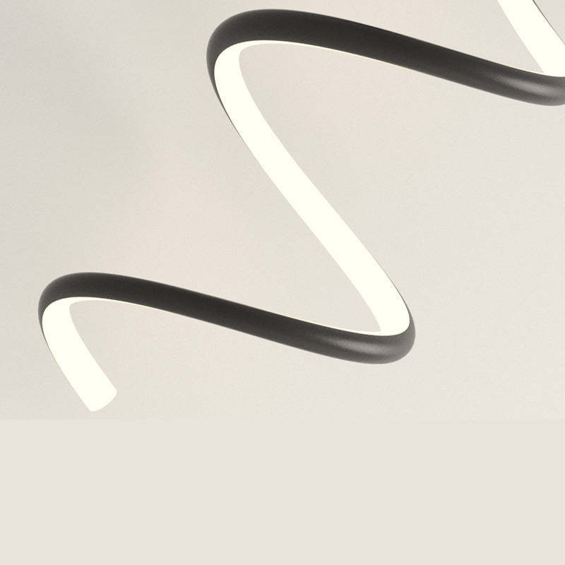 Arisha Modern LED Art Interior Wall Light Spiral, Black & White - Neutralighting