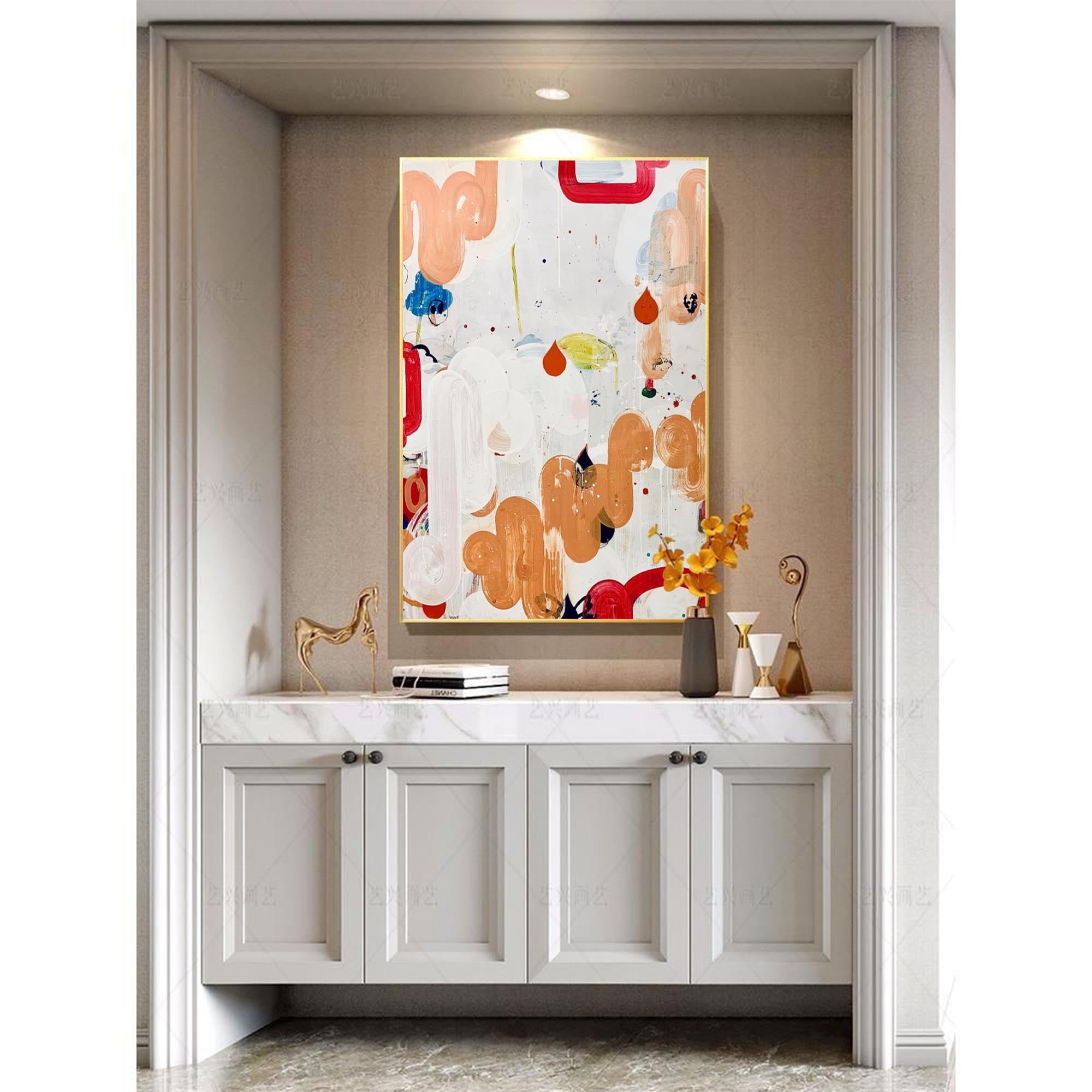 Wall Art Abstract Playful Kidult Floral Decor