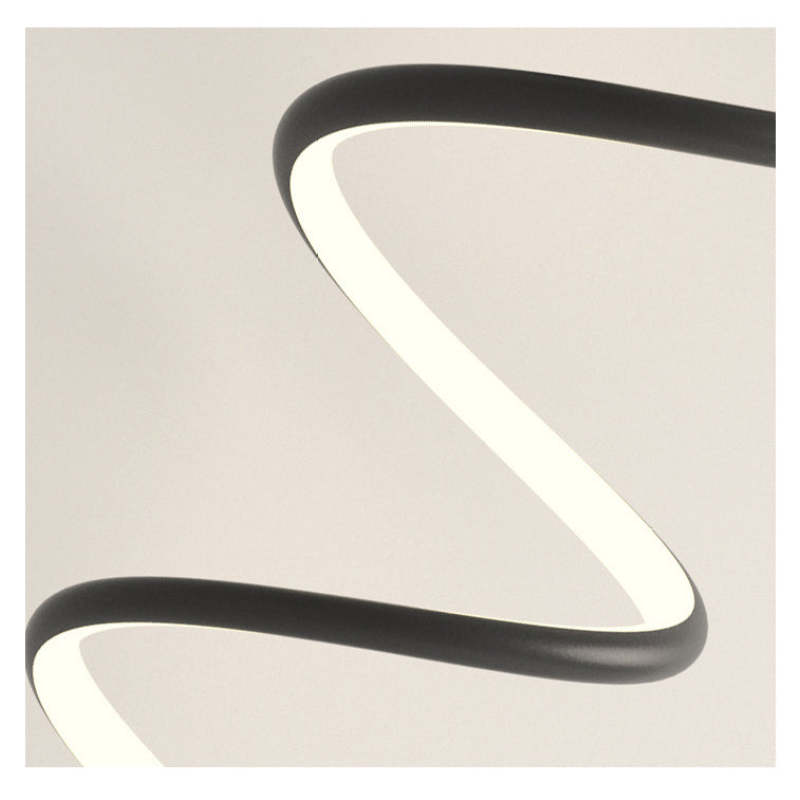Arisha Modern LED Art Interior Wall Light Spiral, Black & White - Neutralighting