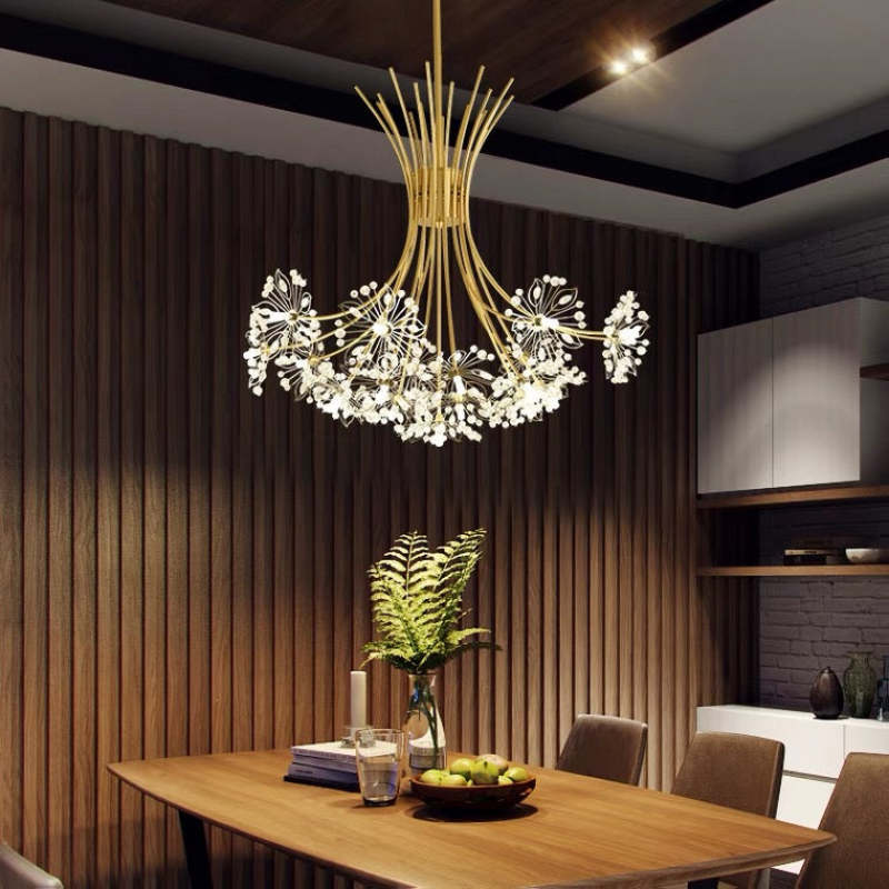 Arisha Modern Art Deco Crystal Sputnik Chandelier, Black/Gold - Neutralighting