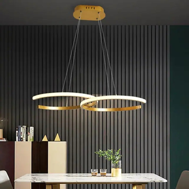 Arisha Modern Minimalist Pendant Light, Double-C - Neutralighting
