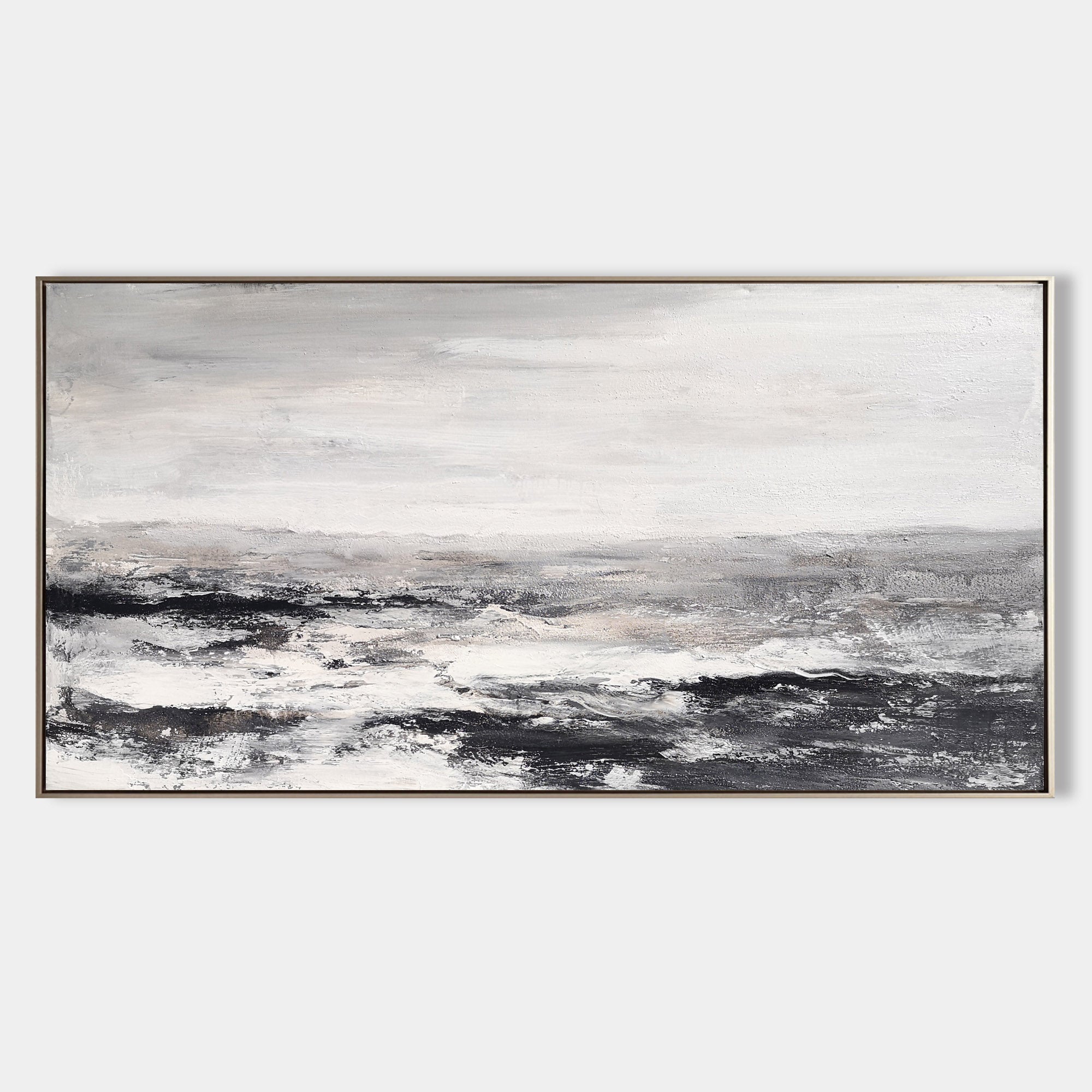 Black And White Beach Painting
