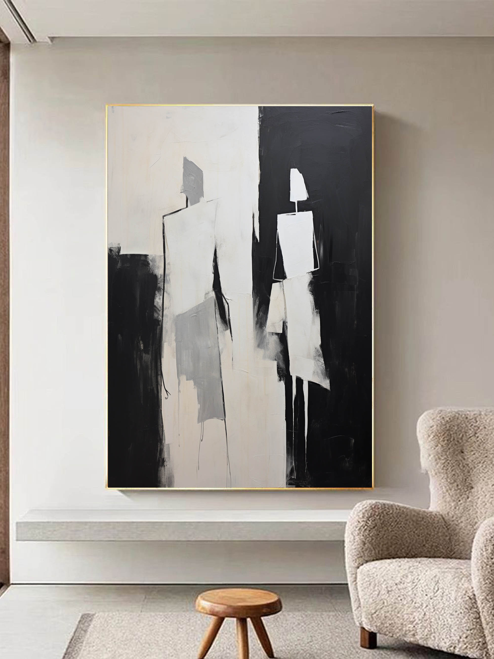Wall Art Geometric Silhouettes Contemporary Minimalist