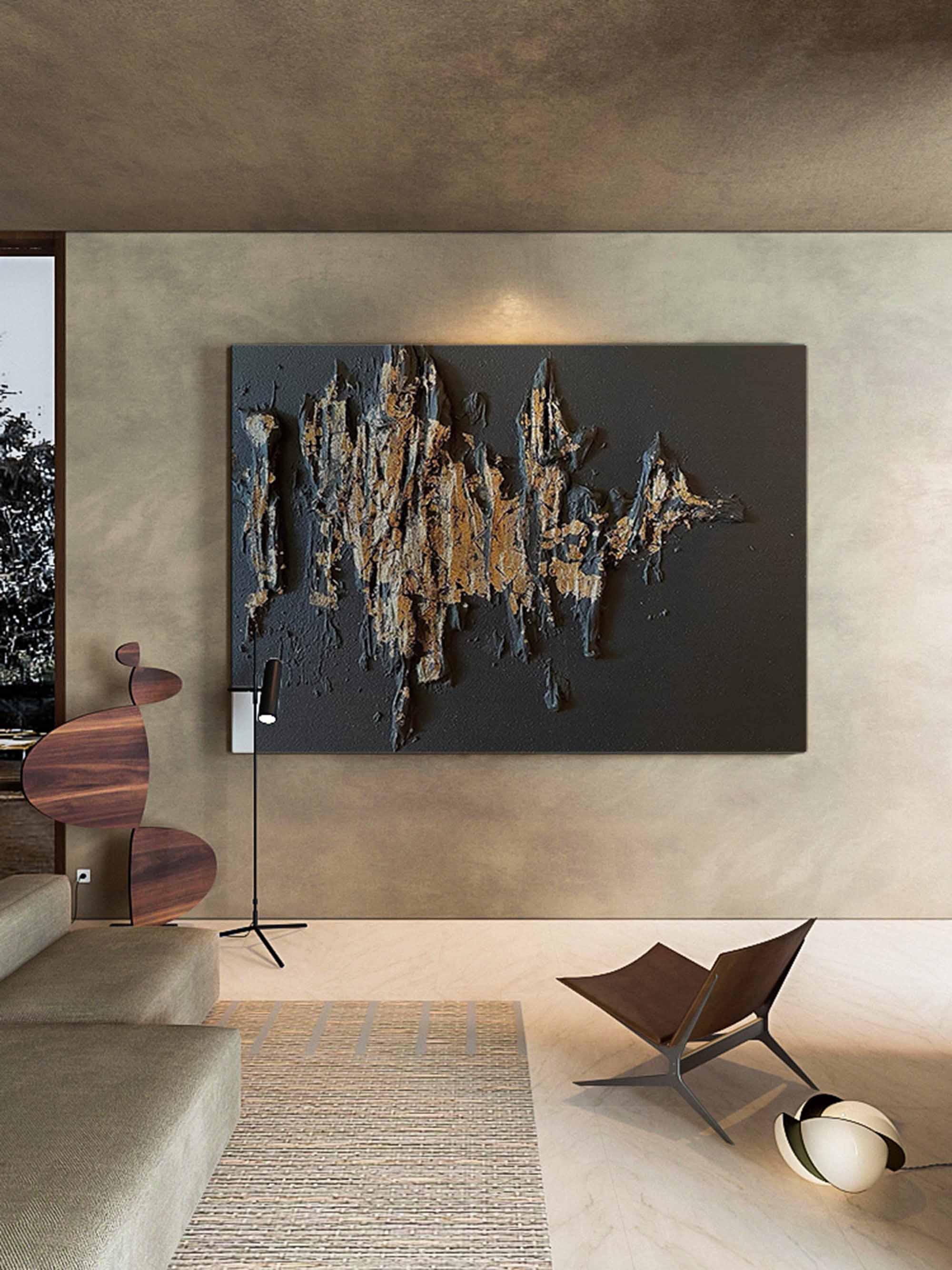 Plaster Art Texture Painting SG220 - Neutralighting