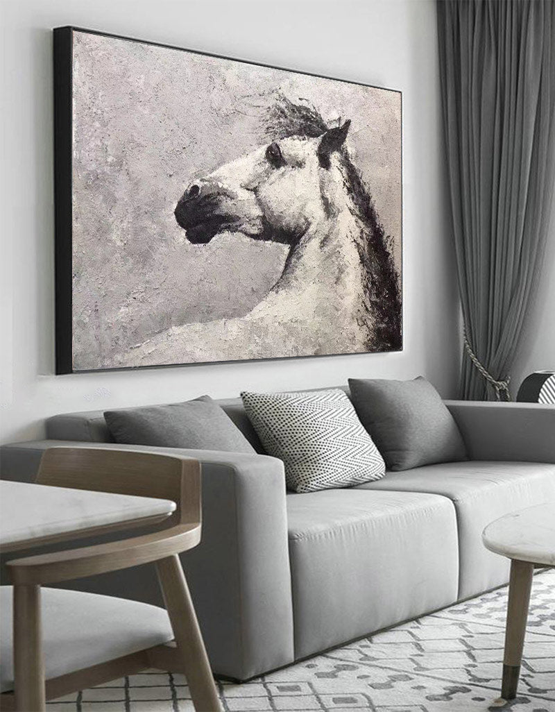 Gray Horse Abstract Art ANH21 - Neutralighting