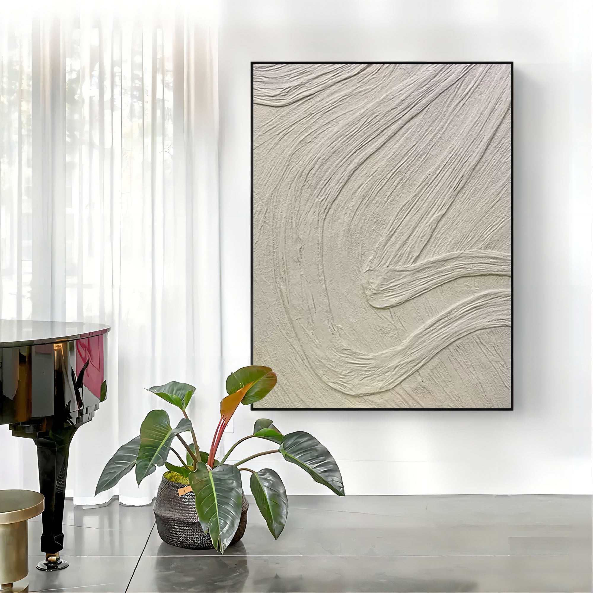 Plaster Art Texture Painting SG033 - Neutralighting