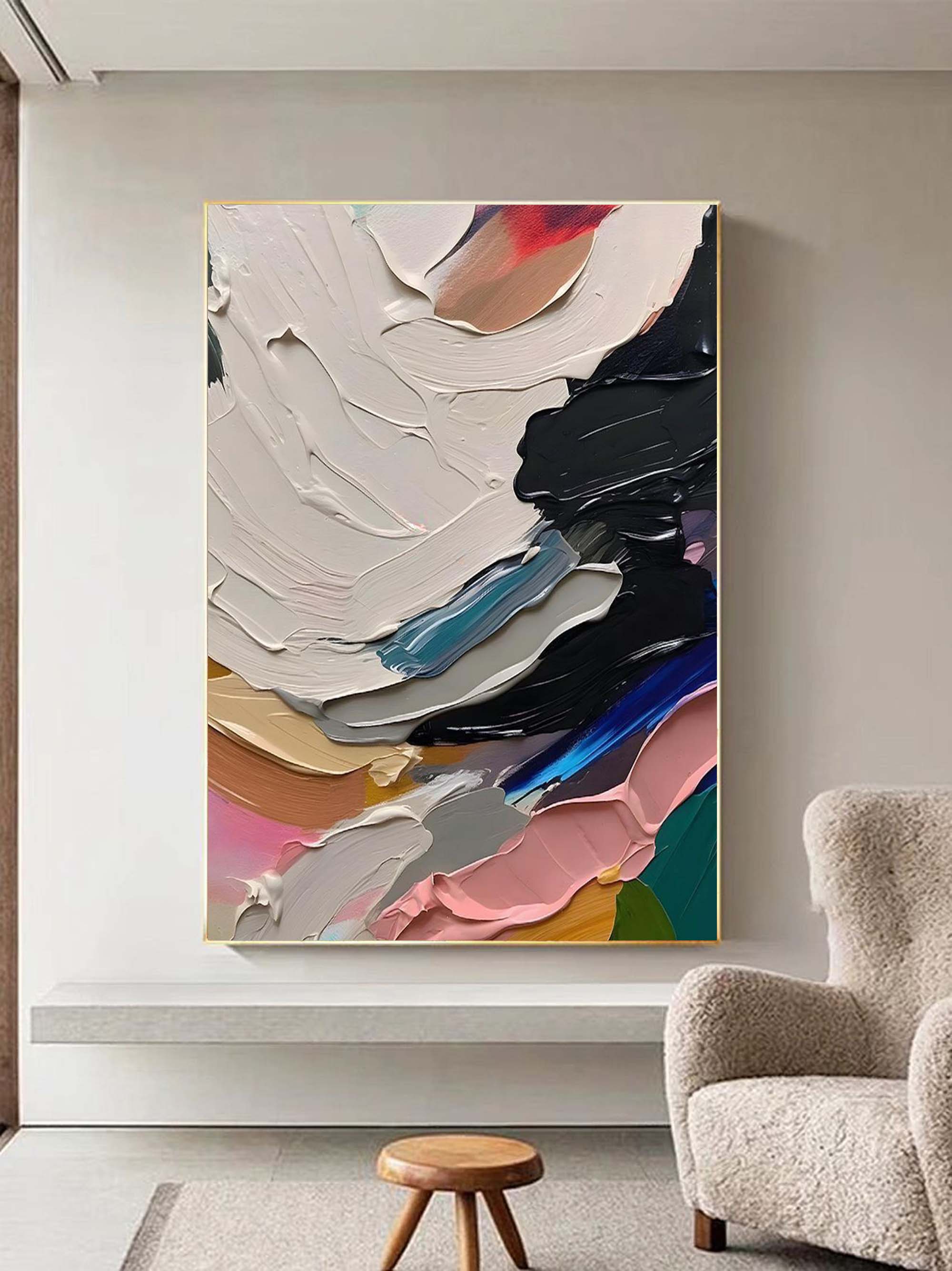 Wall Art Colorful Texture Energetic Modern