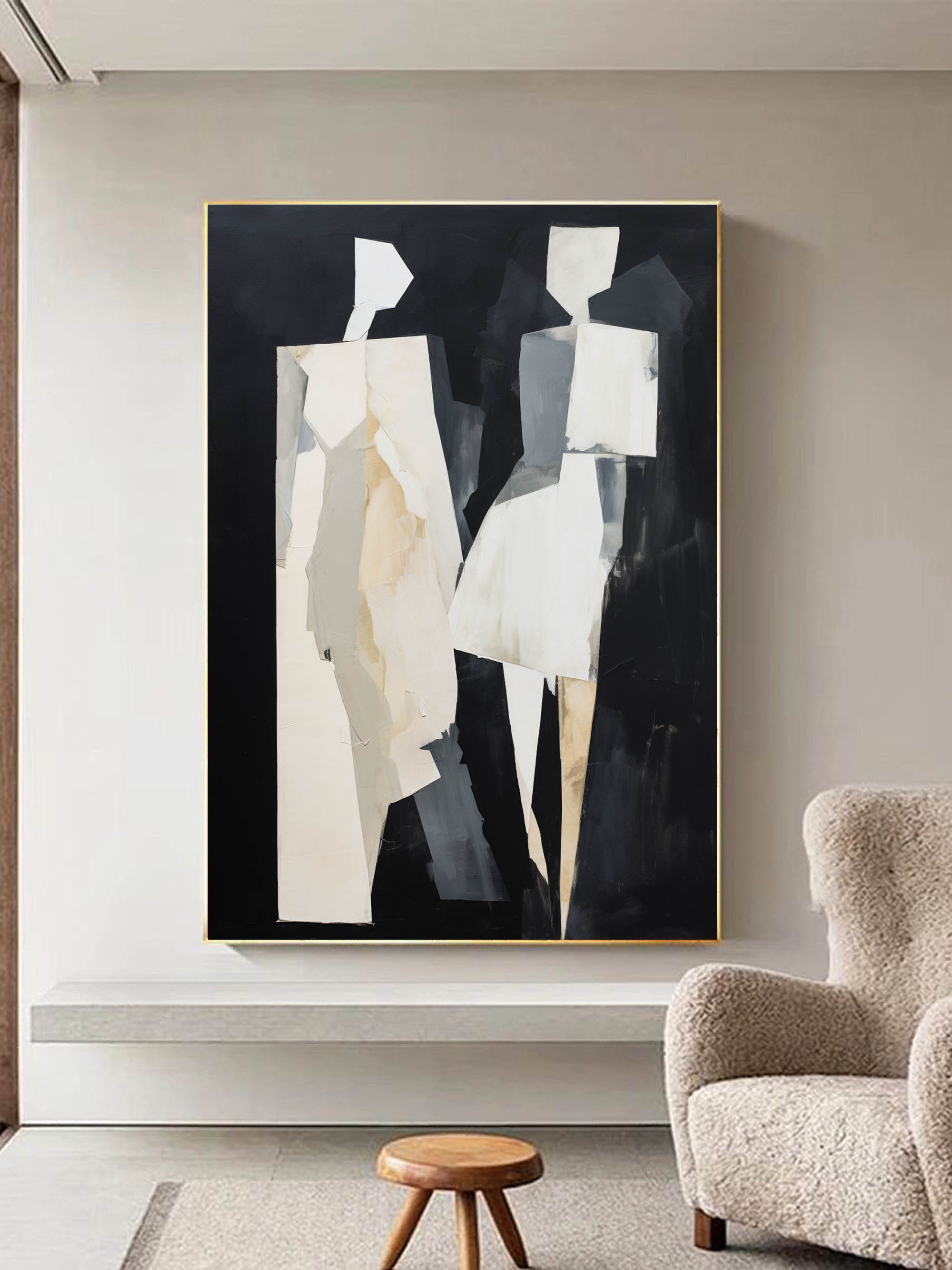 Wall Art Geometric Figures Contemporary Minimalist