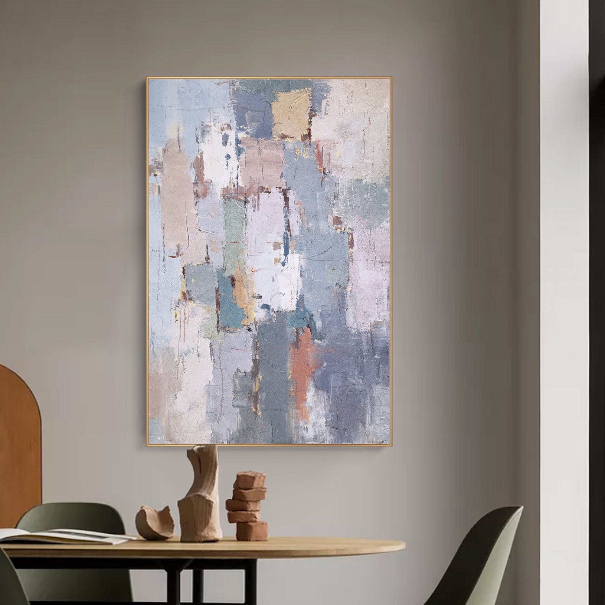 large Abstract Geometric Art ABAV57 - Neutralighting