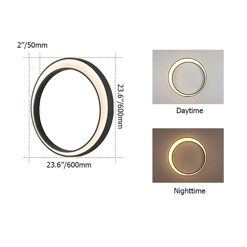Ray Art Deco Ring Metal Lunar Glow Outdoor Wall Light - Neutralighting