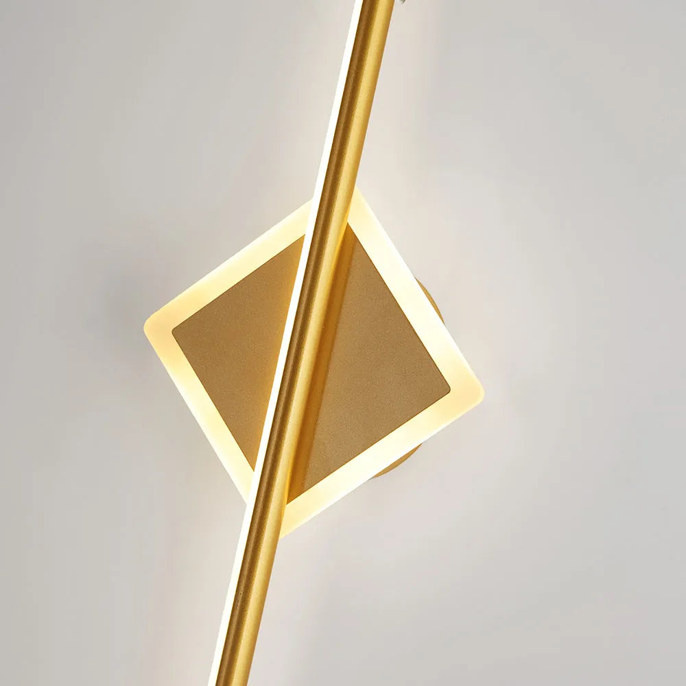 Arisha LED Linear Mirror Front Vanity Wall Lamp, Black/Gold - Neutralighting