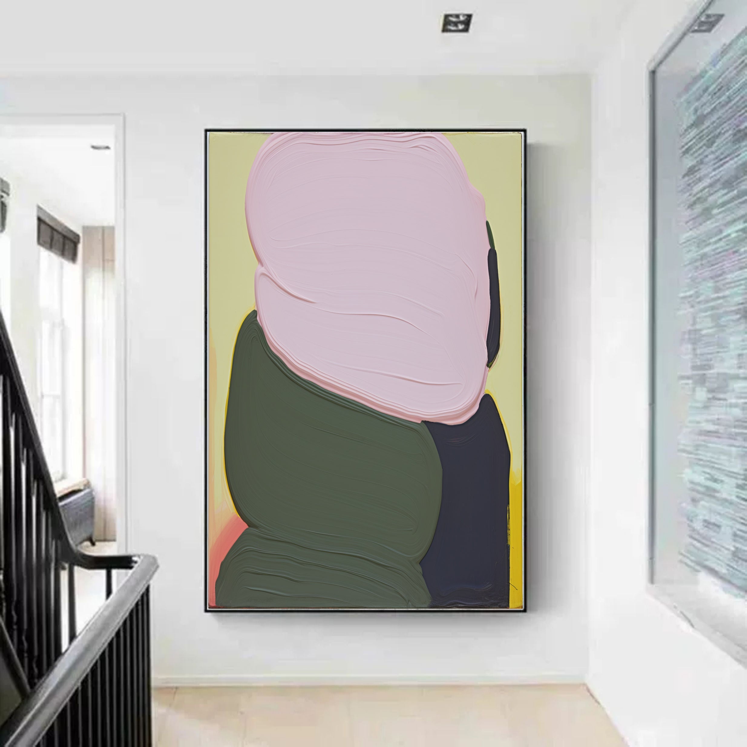 Wall Art Minimalist Composition Overlapping Green Scandinavian