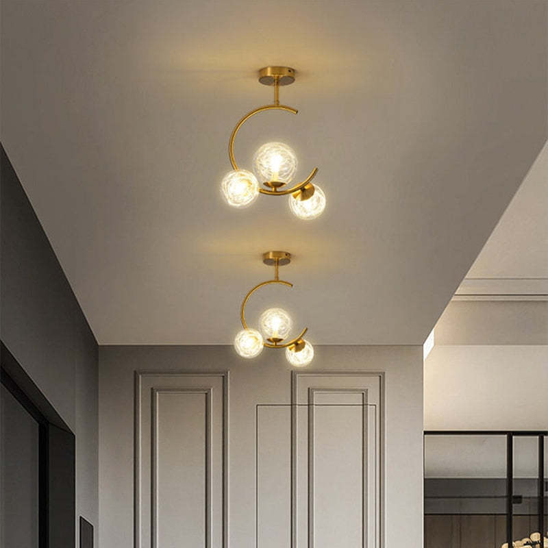 Valentina Modern Glass Globe Pendant Light, Metal & Glass, 3 Style - Neutralighting