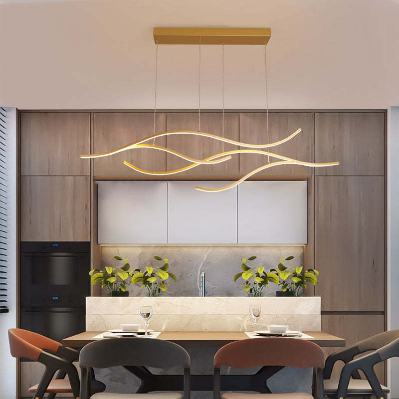 Arisha Modern Wave Pendant Light, 2 Colour - Neutralighting