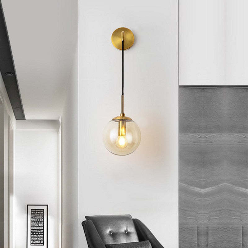Valentina Glass Ball Nordic LED Wall Reading Lamp Single Head - Neutralighting