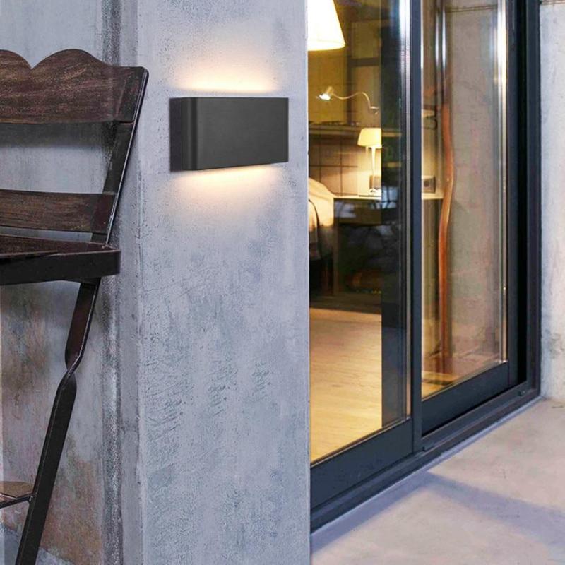 Bastro Modern Rectagulart Waterproof Outdoor Wall Lamp, Black/White - Neutralighting