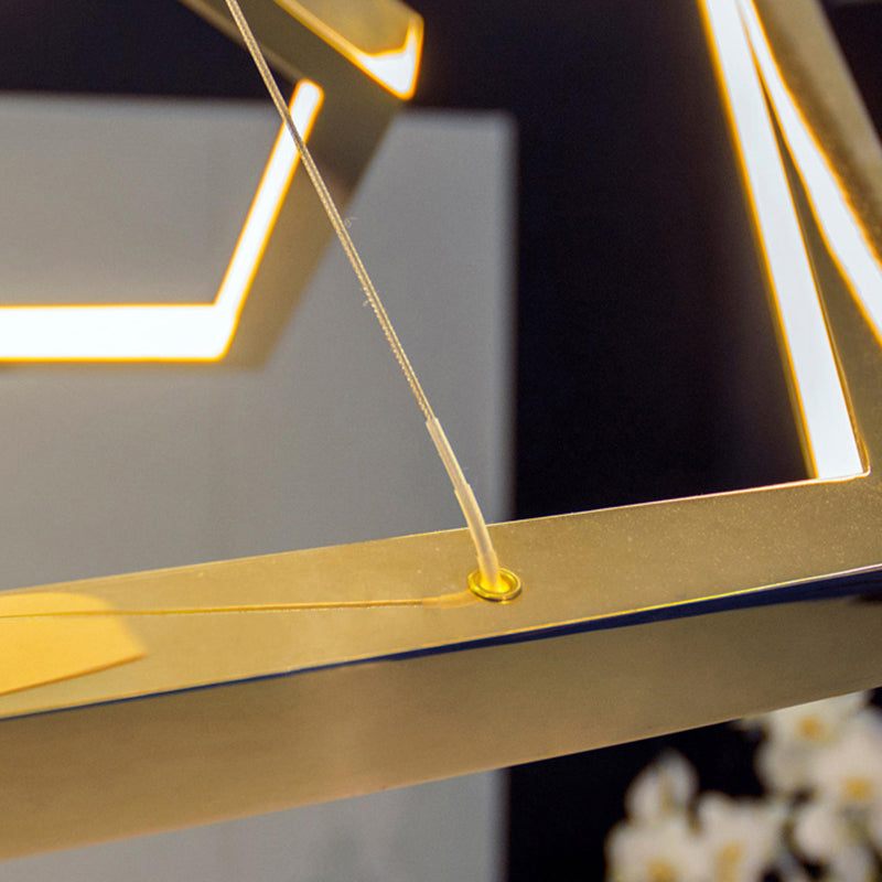 Arisha Minimalist Geomatic Metal Pendant Light, Gold, DIY - Neutralighting