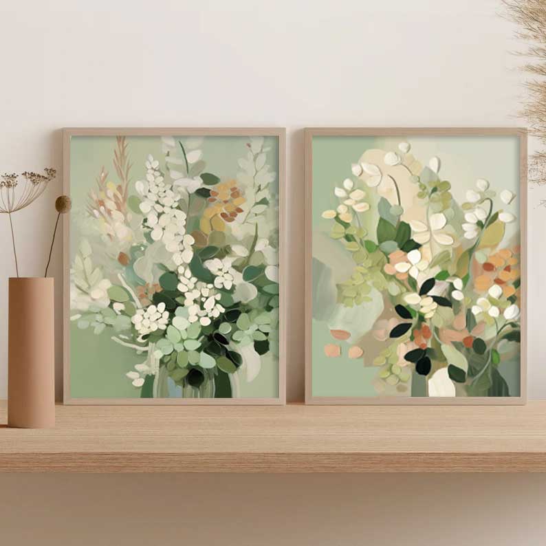 Wall Art Impasto Flower Sculpted Scene