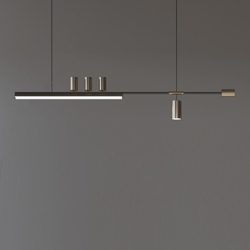 Arisha Modern Minimalist Liner Pendant Light, Gold/Black 5 Head - Neutralighting
