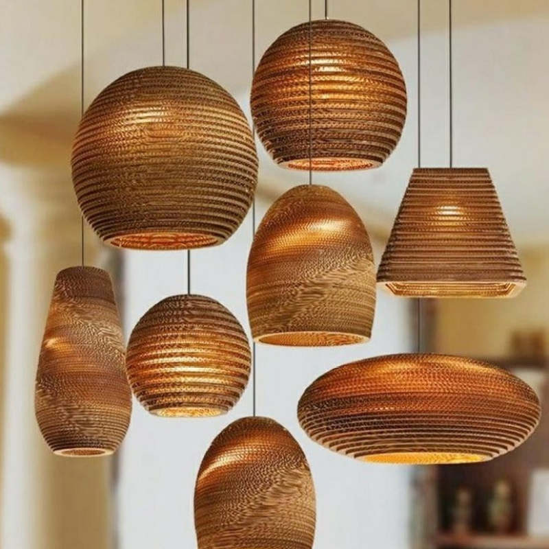 Muto Pastoral Silkworm Rustic Paper Pendant Light - Neutralighting